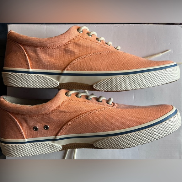 Men’s Sperry Topsider Sneakers. Size 10.5 in rare sherbet orange color! - Picture 5 of 9